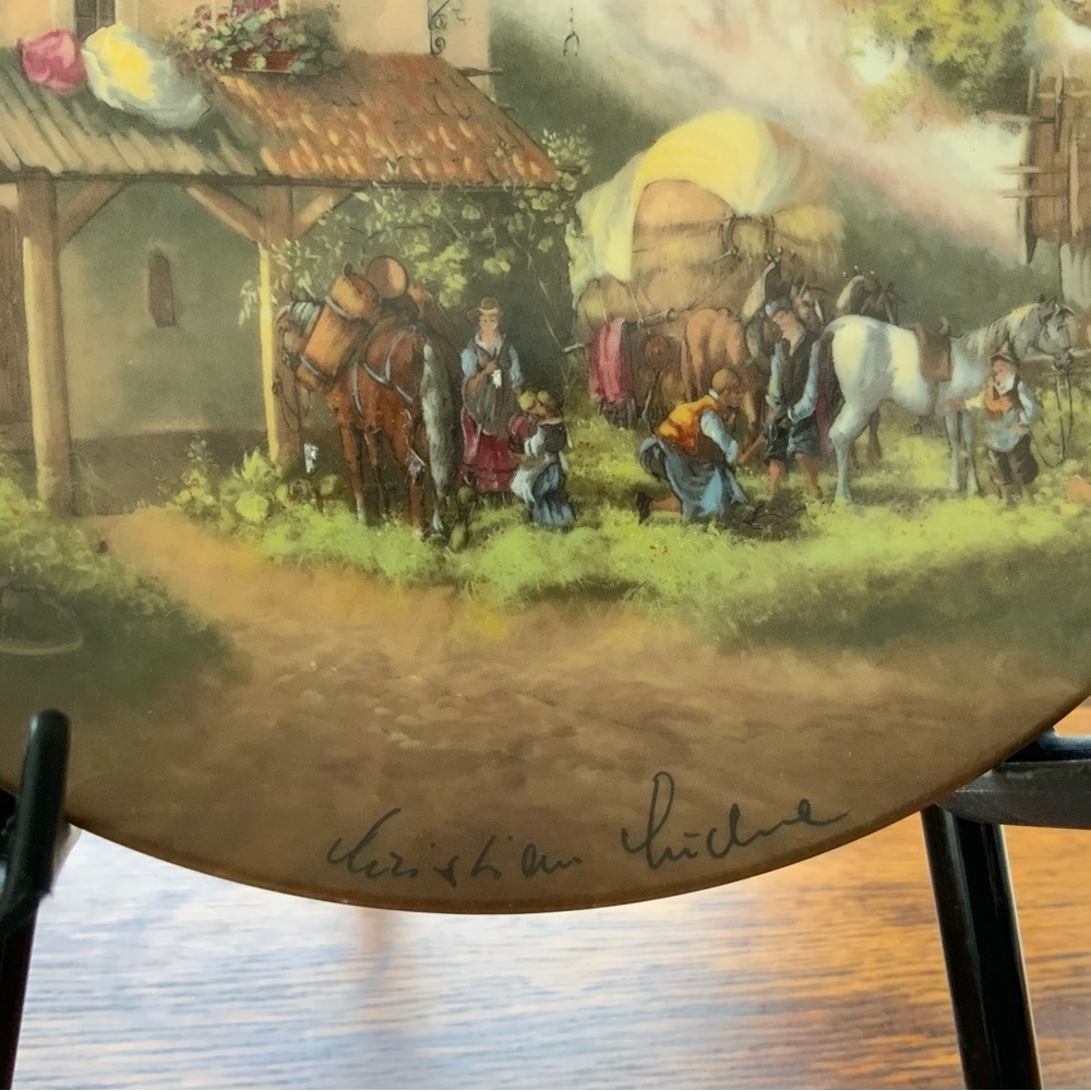Leftmann Weiden “bor Der Schmiede” von Christian Luckel Plate 1986 - Picture 3 of 4